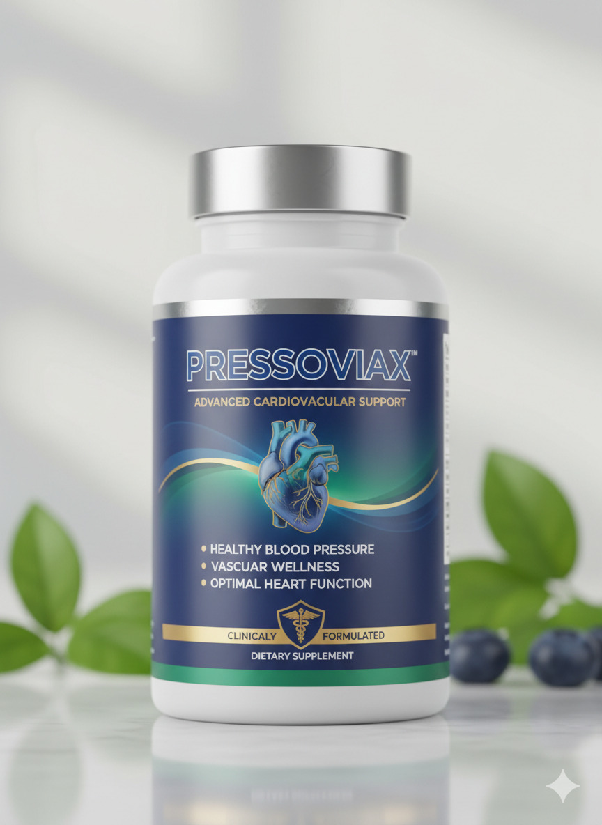 Pressoviax dietary supplement bottle